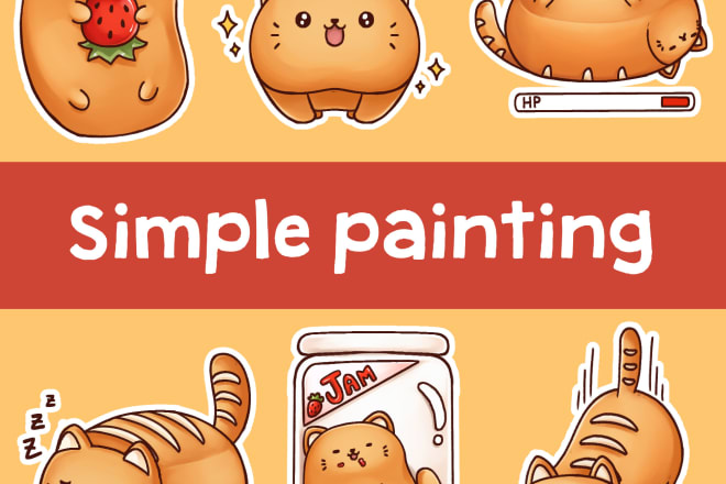I will draw cute animals stickers, emoticon, characters