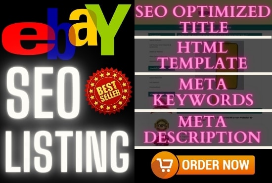 I will ebay seo listing with ebay html template design