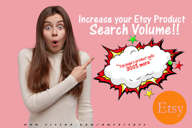 I will etsy promotion, increase your etsy product monthly search volume