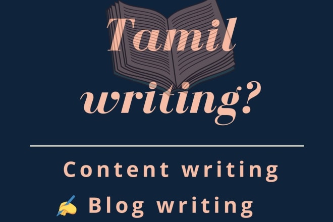 I will give best tamil writing for your contents and blogs