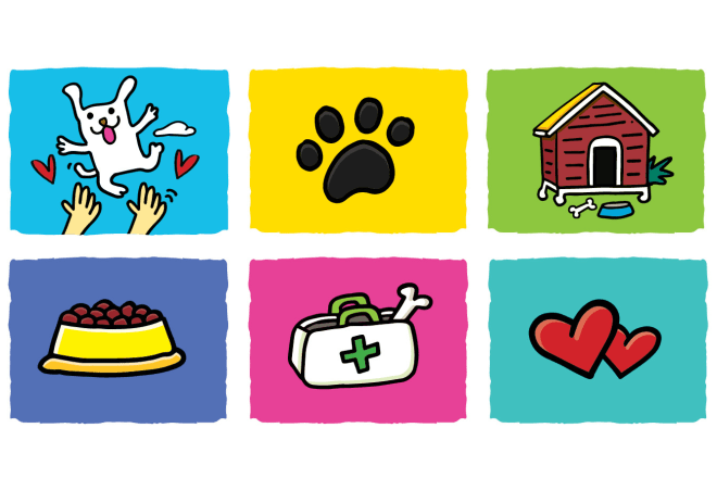 I will illustrate hand drawn icon sets in my style