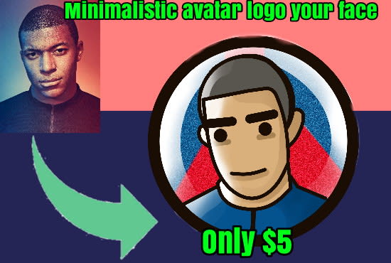 I will make a ilustration avatar logo potrait your face