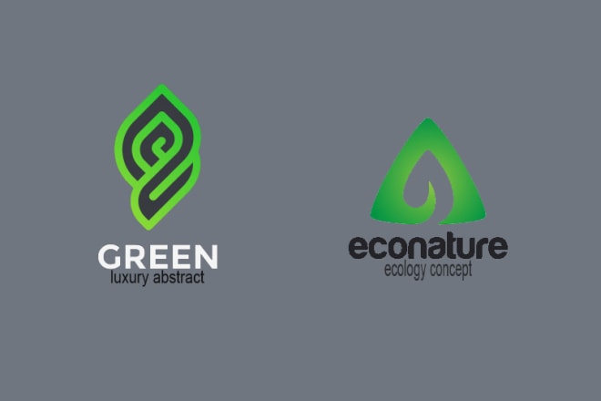 I will make an amazing eco bio green abstract logo only 12 hours