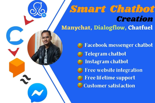 I will make chatbot by using manychat dialogflow and chatfuel