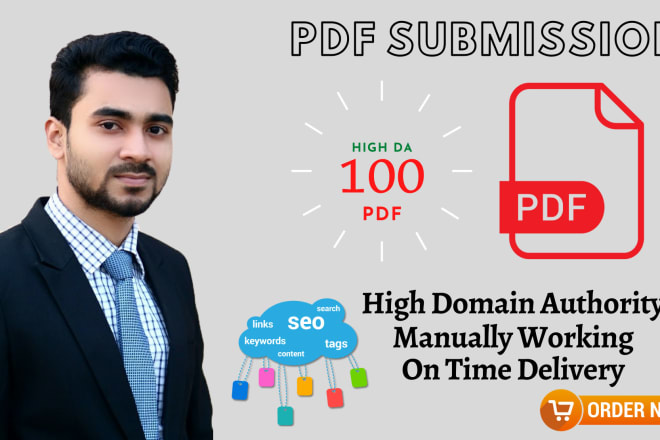 I will manually do PDF or article submission to get do follow SEO backlinks