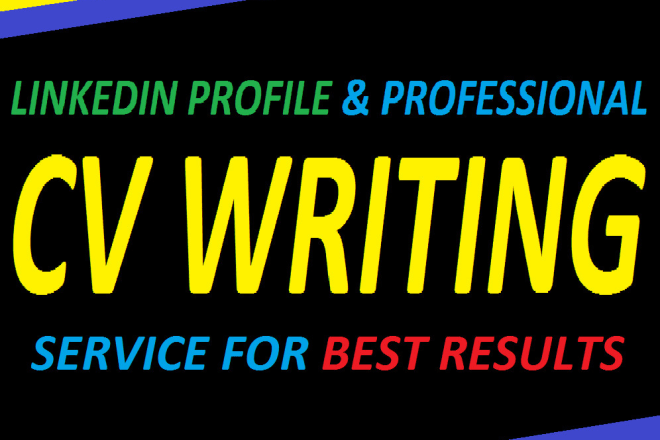 I will offer professional cv writing service linkedin profile update and resume design