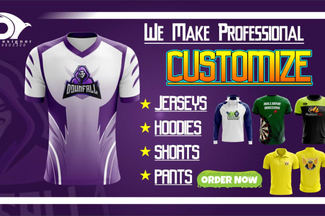 I will professional e sports and customize jersey