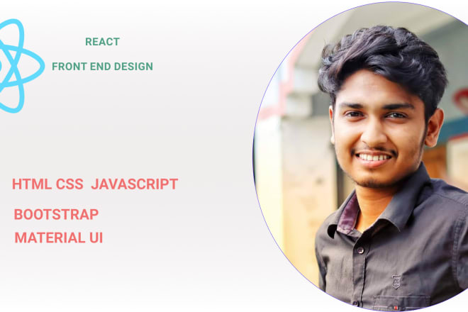 I will react front end design