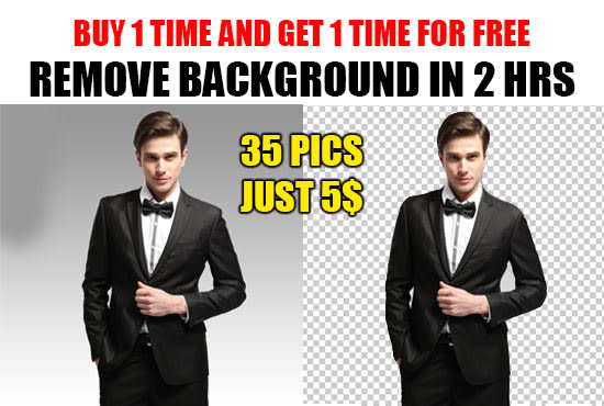 I will remove background of images buy now and get next 1 time free