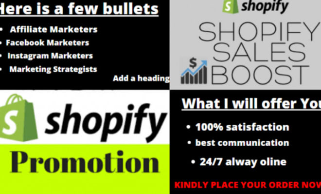 I will roi shopify traffic sales boosting marketing,shopify promotion for shopify store