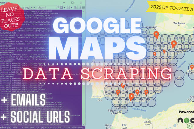 I will scrape google maps for business leads with email and social urls