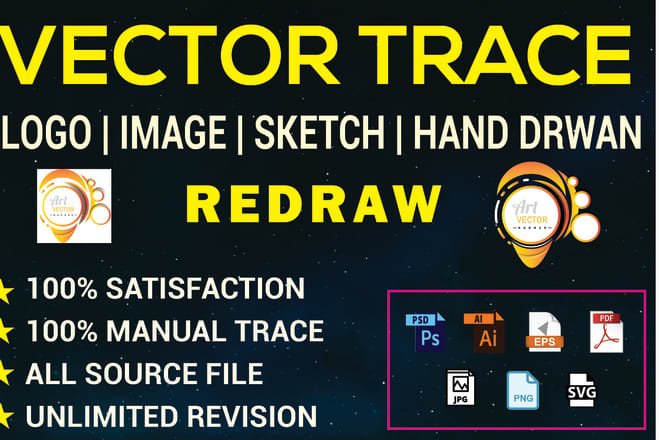 I will vector trace your any logo or image within 2 hours