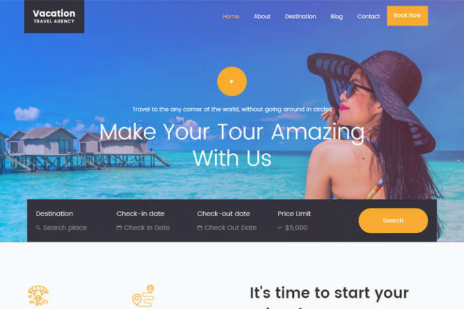 I will create your stunning vacation rental and booking website for vacation and travel