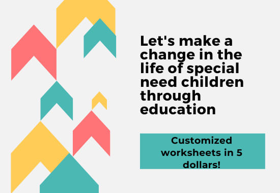 I will design customized worksheets for children