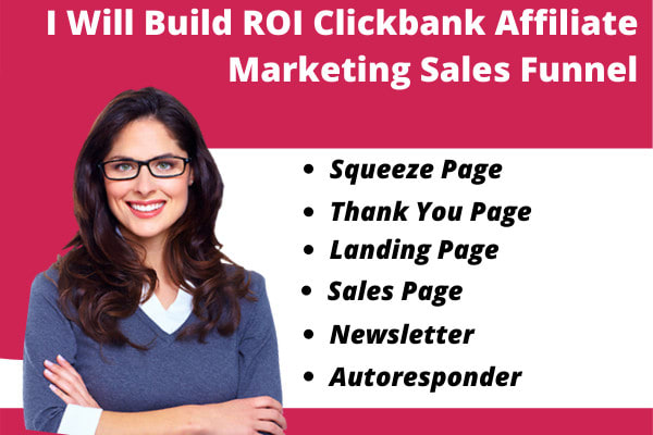 I will do sales funnel, affiliate marketing landing page, sales funnel in clickfunnels