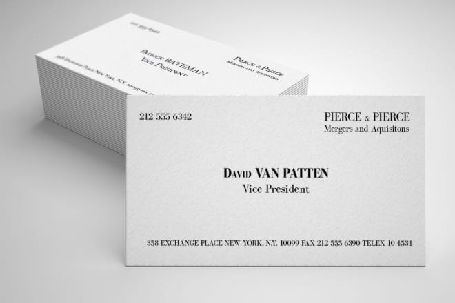 I will make patrick bateman jealous of your business card