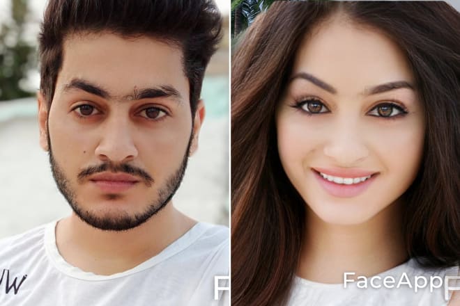 I will add smile or beard or will change your gender,old age version