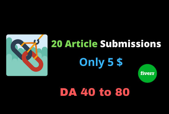 I will article submission only 5 dollars off page SEO work