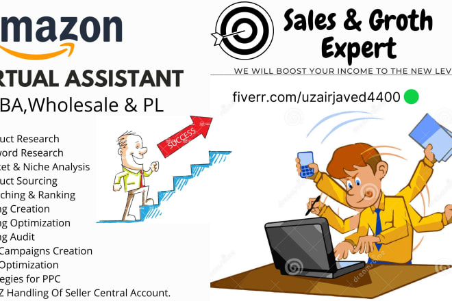 I will be your amazon freelance virtual assistant expert VA fba wholesale