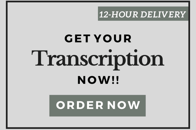 I will be your full time transcriber and provide audio and video transcription service