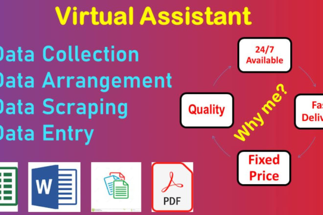 I will be your personal virtual assistant for data entry operator 2020