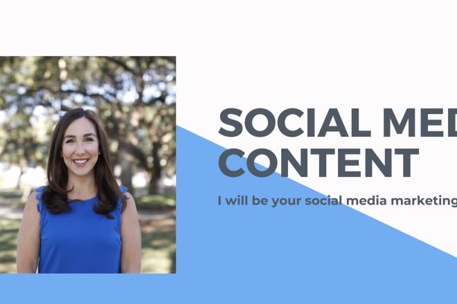 I will be your social media marketing manager and content writer