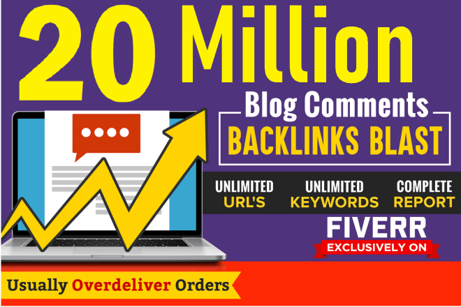 I will blast of 20 million blog comment backlinks for SEO