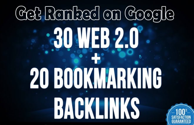 I will build web 2 0 and bookmarking backlinks for SEO