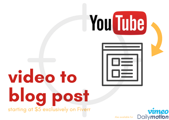 I will convert your youtube video into an engaging blog post