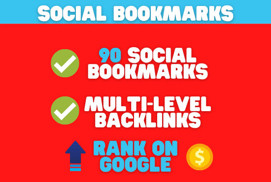 I will create 90 social bookmarks backlinks