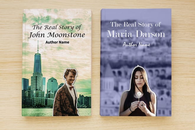 I will create a classic book cover with your photo