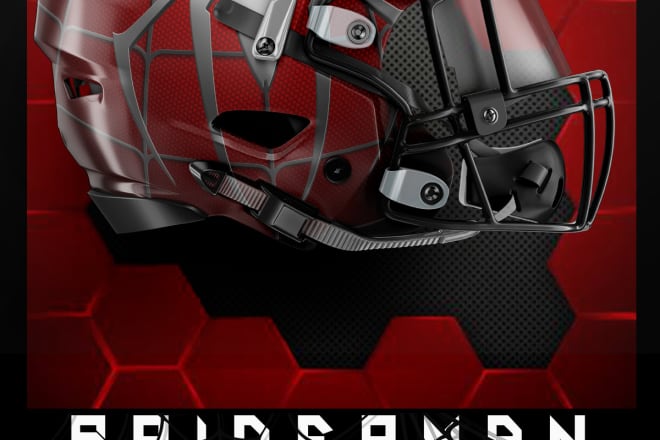 I will create a custom football helmet canvas poster
