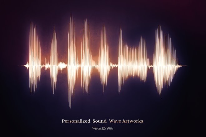 I will create a custom ready to print soundwave poster from any audio or music