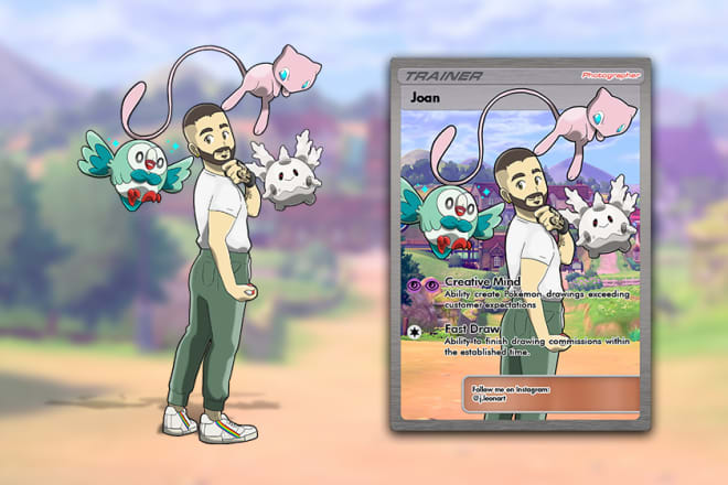 I will create a customized tgc pokémon trainer card for you