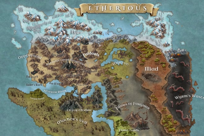 I will create a professional fantasy map for your rpg game,book etc