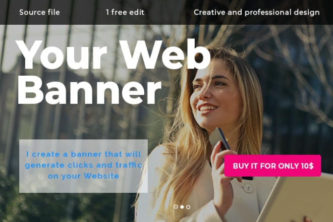 I will create a responsive banner for your website
