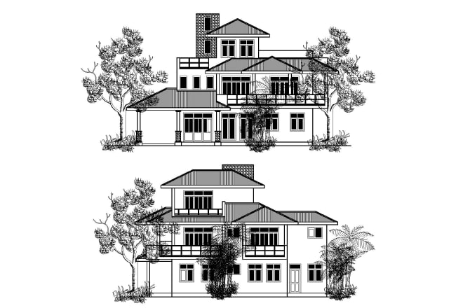 I will create architectural 2d floor plan, elevation etc