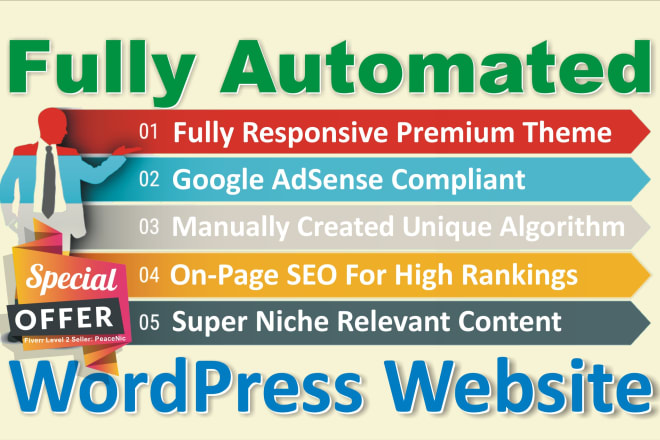 I will create autopilot wordpress website for organic traffic