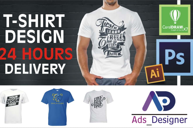 I will create cool graphic t shirt design