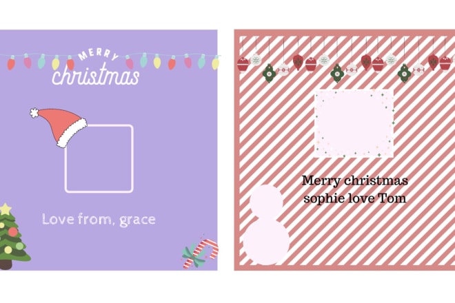 I will create cute, personalised online christmas cards