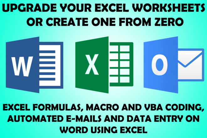 I will create excel spreadsheets, data entry and vba macros