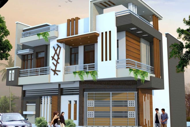 I will create fantastic house plans, 3d elevation design rendering