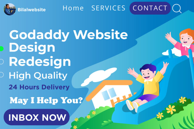 I will create godaddy website design godaddy online store redesign godaddy
