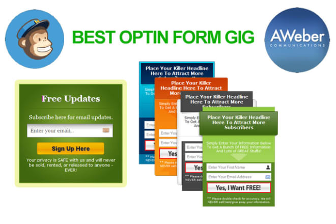 I will create mailchimp optin or popup signup form