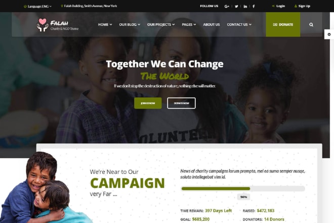 I will create nonprofit ngo charity website