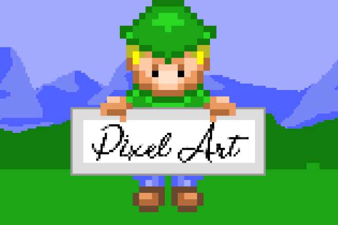 I will create pixel art characters