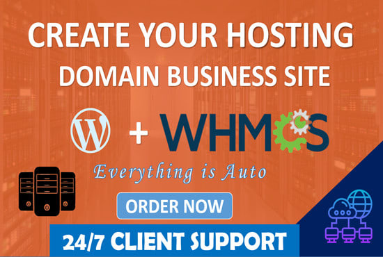 I will create web hosting and domain business website by whmcs wordpress