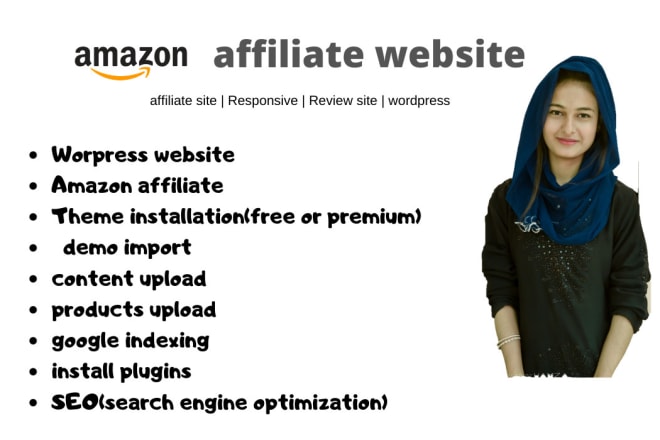 I will create your amazon affiliate website or blog site