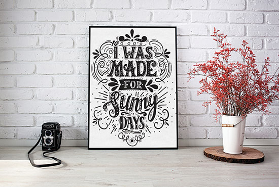 I will creative typography motivational quotes or poster design