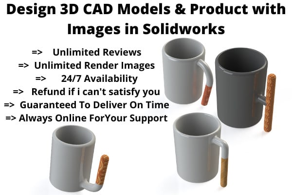 I will design 3d cad models and product images
